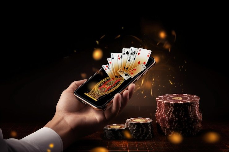 Pengguna mengecek pembayaran lewat ponsel